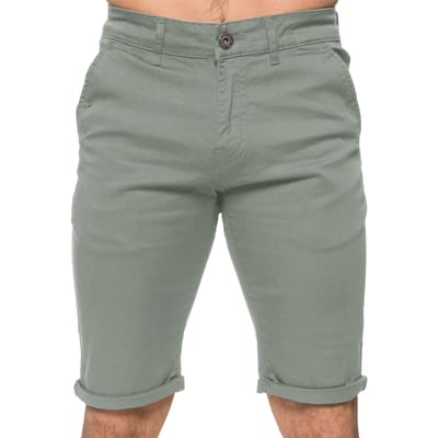 Enzo Heren Slim Fit Stretch Chino Shorts