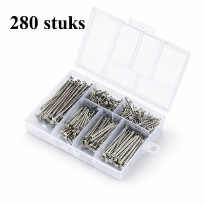 Assortiment Spijkers 280 Stuks – Verzinkt Q195 Staal – 6 Maten – Inclusief Opbergdoos