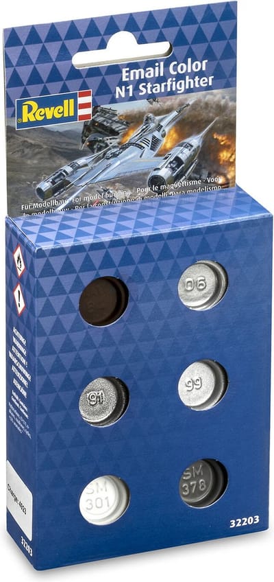 Revell Hobbyverf Ruimtevaart - 32203 Verfkleuren voor Star Wars N-1 StarfighterT - 6x - Enamel Set Verf set - 6 x 14 ml
