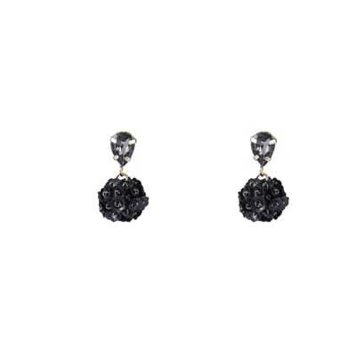 Day&Eve by Go Dutch Label Oorknoppen Bal Bloemen Pailletten Black