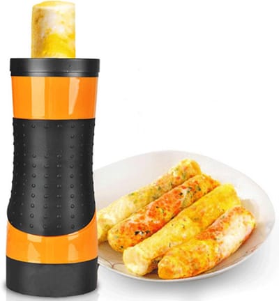 Eierworst Maker - Ontbijt Rol - Snelle Maaltijden - Automatisch Koken - 8.6 x 9.2 x 24 cm - Oranje