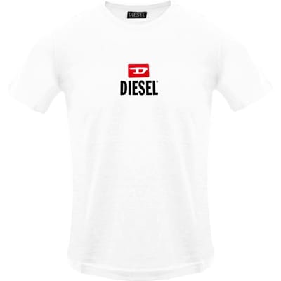 Diesel Herenlogo T-Shirt (Wit)