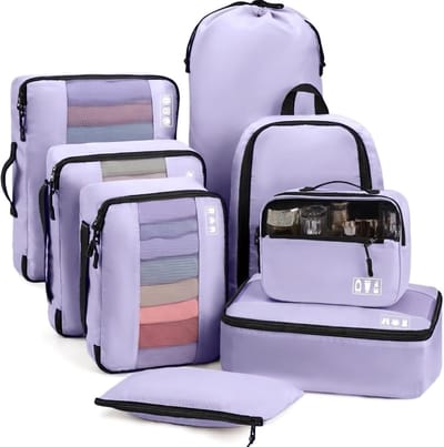 Dailygoods- Koffer Organizer 8-delig - Reis Organizer - Packing Cubes - Schoenenzak - Cosmeticatas - Bagage-Ordersysteem