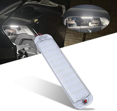 12V LED Interieur Verlichting 72 LED Plafondlamp met Aan/Uit Schakelaar voor Auto en Camper