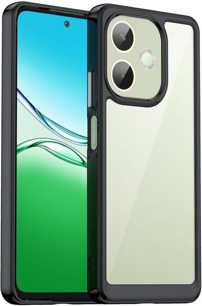 Coverup Hoesje - Geschikt voor OPPO A5 Pro 5G Hoesje - Coverup Transparant ShockProof TPU Back Cover - Zwart