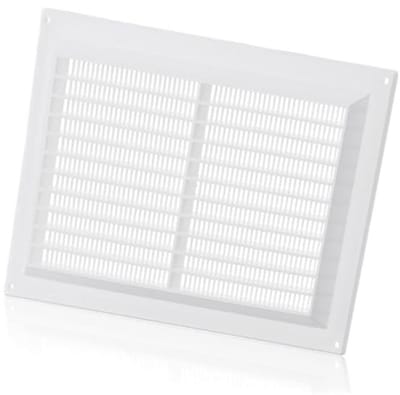 Ventilatierooster 250x170mm met Anti-insectengaas - Witte Ventilatieroosterafdekking voor Optimale Luchtstroom