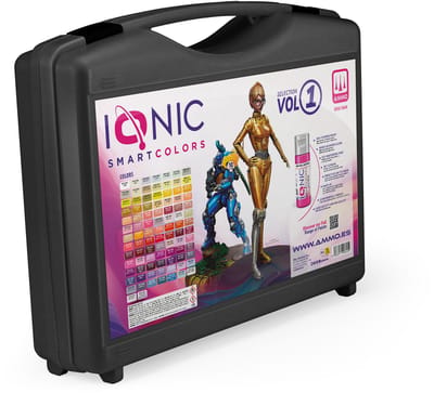 AMMO MIG Hobbyverf Auto - MIG IO0604 Ionic Smart Colors - Koffer Selection Kleurenset Deel 1 - 93x20ml Verf set - 93x 20 ml