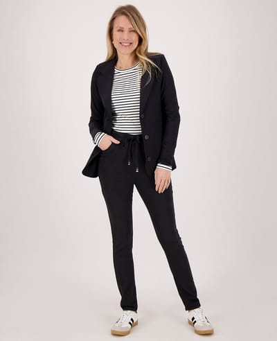Je m'appelle Dames Broek Regular fit Met stretch - Zwart - Maat XS