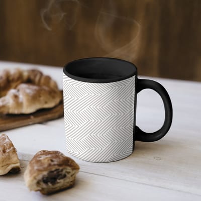 Magische Mok - Foto op Warmte Mokken - Koffiemok - Grafisch - Patroon - Modern - Geometrische lijnen - Magic Mok - Beker - 350 ML - Theemok