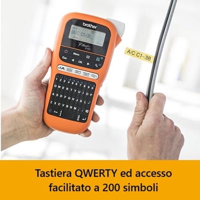 Industriële Labelmaker Voor 3,5 Tot 12 Mm Brede Tze-Letterbanden Voor Kabels En Aansluitingen