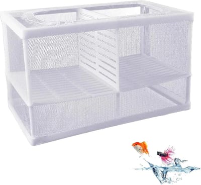 Opslagkast voor Aquarium met Isolatie en Kweekbox - Inclusief Zuignappen voor Alle Aquariums (26 x 15 x 15 cm) - Ideaal voor Visverzorging en Aquatische Habitat