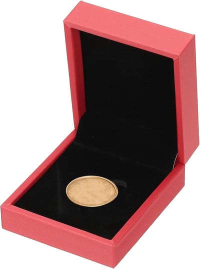 Coin Display Box - Coin Presentation Display Box - Coin Box met Coin Holder voor 29mm Coin - Geschikt voor Silver Dollar Collectors - Rood