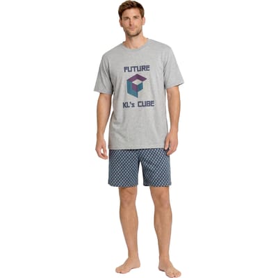 Heren Katoenen Zomer Korte Pyjama's KL30000