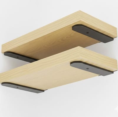 Wandrek Steunen - Plankhouders - Zware Lasten Dragen - Versterkt Staal - 20 cm Diep - Mat Zwart
