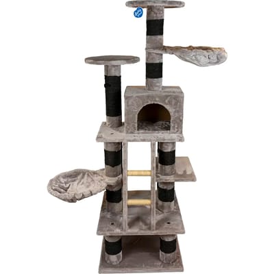 Duvoplus - Krabpaal - Kat - Krabpaal Cody 60x60x185cm Antraciet - 1st