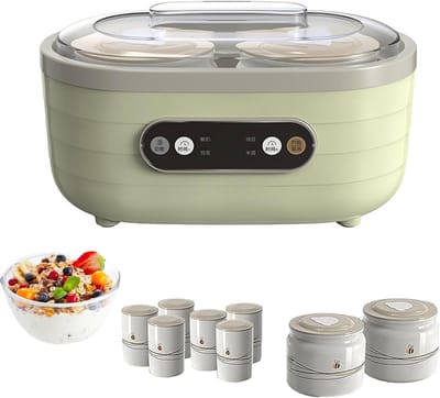 Yogurt Maker - Automatische Yoghurt - Gezonde Desserts Maken - Instelbare Tijd - 1.75L Capaciteit - Wit