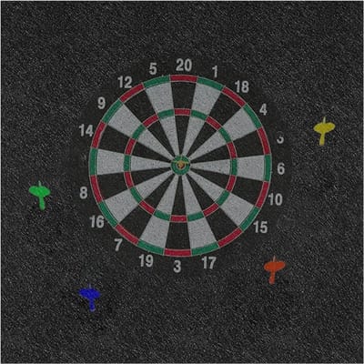 Dartbord Achterwand - Wandtegels Vilt - Muren Beschermen - Grote Vilttegels - 60x60 of 60x90 - Zwart