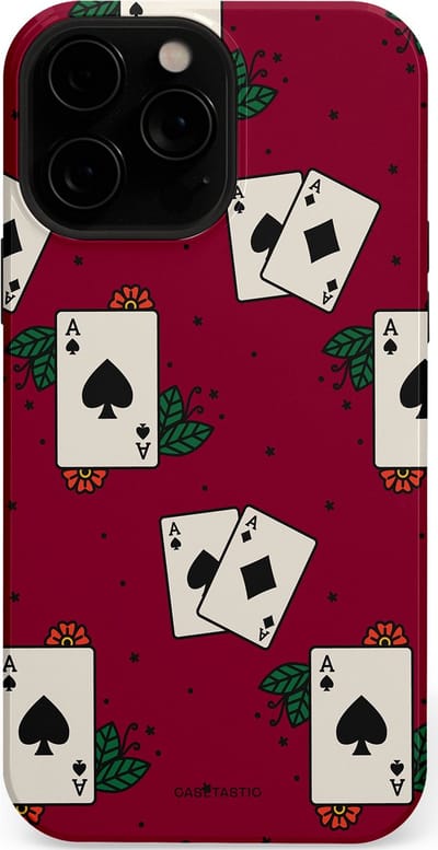 Casetastic Hoesje Geschikt voor Apple iPhone 13 Pro Max Magsafe - Stijlvolle Beschermende Duo-layer Case - Casino Aas