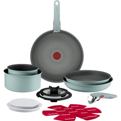 Tefal Ingenio Halo Ecalyptus - Pannenset - 15-delig - Inclusief Deksel - Pan Beschermers - Handgrepen