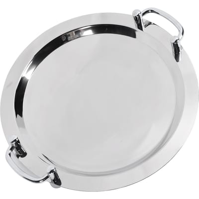RVS Buffetbord Heldere Spiegelafwerking Serveerschaal met Handvat voor Hotel Restaurant Banket Rond L