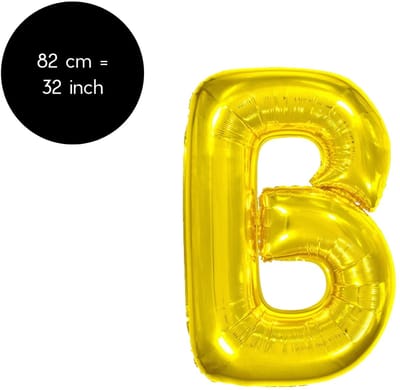 Fienosa Letter Ballonnen - Letter B - Goud - Kleur Goud - 82 cm - Helium Ballon - Verjaardag Ballon - Verjaardag versiering
