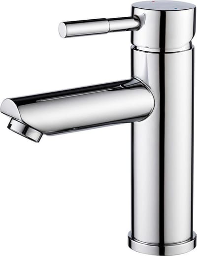 Diamond Line Eva - Wastafelmengkraan - Opbouw - Rond - Laag - Chroom - 1 Greeps