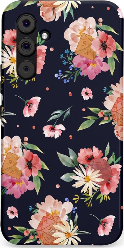 Casetastic Hoesje Geschikt voor Samsung A54 (5G) - Stijlvolle Beschermende Duo-layer Case - Bloemenkracht met D20