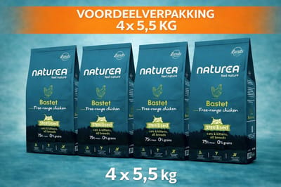 Naturea Grainfree Cat Lands Bastet Free Range Chicken 4x 5,5 kg Voordeelverpakking - Kat