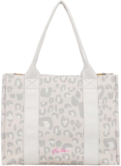 Fritzi aus Preußen schoudertas Tote Shopper Canvas Leo Sand beige