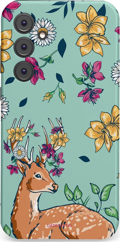 Casetastic Hoesje Geschikt voor Samsung A35 - Stijlvolle Beschermende Duo-layer Case - Bloemenbronst