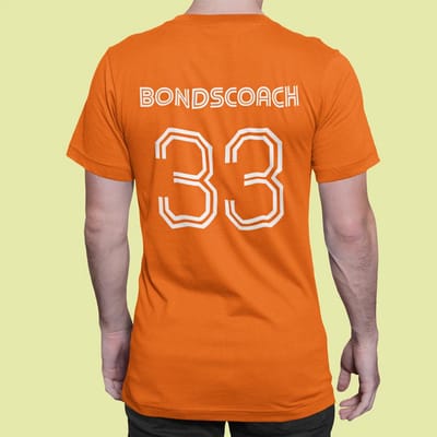 Oranje T-shirt "Bondscoach" XS