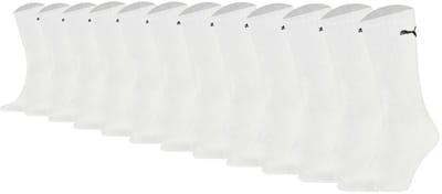 PUMA Unisex Sportsokken 12-Pack Wit