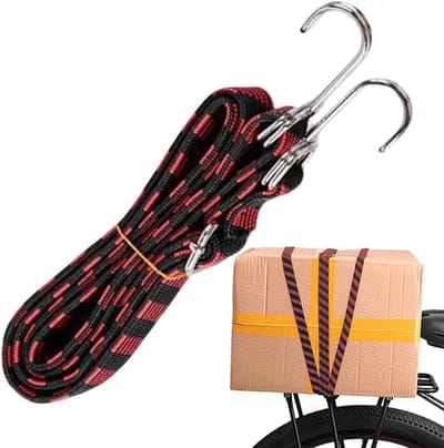 Elastische laden met haken - Spanbanden met haken - Bagage Zekeren - Verstelbare lengte - 2.5 meter uitgerekt - Meerkleurig
