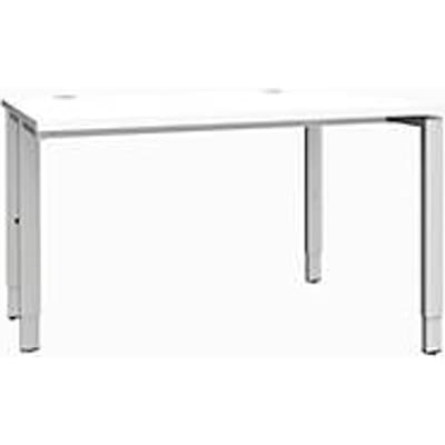 Schäfer Shop  Genius Bureautafel MODENA FLEX, 4-poot rechthoekige buis, eenzijdig, B 1200 mm, wit