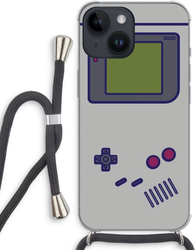 Case Company® - Hoesje met koord geschikt voor iPhone 14 hoesje met Koord - Game On - Telefoonhoesje met Zwart Koord - Bescherming aan alle Kanten en Over de Schermrand