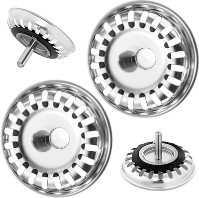 Strainer Baskets 80mm voor Keuken, RVS Afvoerfilter, Afvoerstop en Keukenafvoerfilter, Ideaal voor Basins en Gootstenen