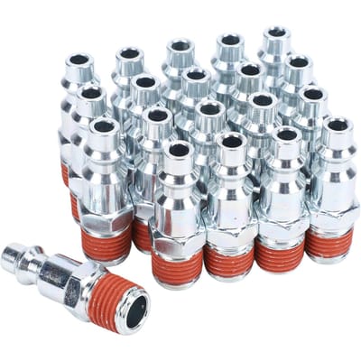 20 STUKS Industriële Luchtkoppelingen 1/4 Inch NPT Buitendraad Snelkoppeling Adapters voor Luchtcompressoren Pneumatische Gereedschappen