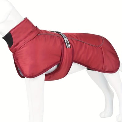 Dikke Winterhondenjas voor Grote Honden - Waterdichte Winddichte Reflecterende Jas met Verstelbare Riemen & Drukknoopsluiting, 100% Polyester XS brown