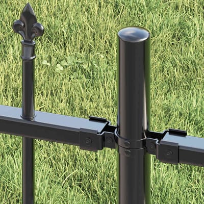 vidaXL - Tuinhek - WOERDEN - 240 - x - 165 - cm - Poedercoated - staal - Grijs