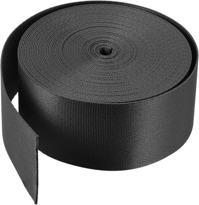 TA-VIGOR Platte nylon singelband 2 inch 10 yards zwart voor rugzak, cargo riem, bagagerek