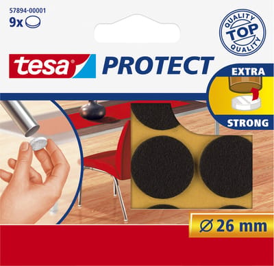 Beschermvilt tesa® Protect anti-kras Ø26mm bruin 9 stuks