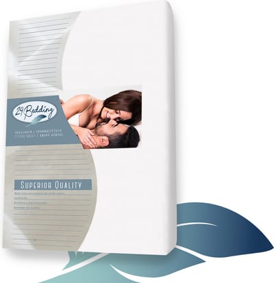 24-Bedding - Badstof Splittopper Hoeslaken 180 gr/m2 - 160x200 cm - Wit