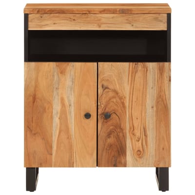 vidaXL - Dressoir - met - 2 - deuren - 60x33x75 - cm - massief - acaciahout