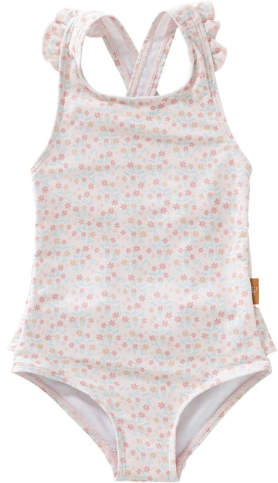 Fresk [Badpakken] 110 -Zwemkleding met UV-bescherming UPF 50 - Sneldrogend - Tweedelig Zwempak - Bikiniset Meisjes - Roze - Garden Flowers