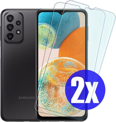 Screenprotector geschikt voor Samsung A23 - Gehard Glas - Tempered Glass Armor Screen Cover - 2 Stuks