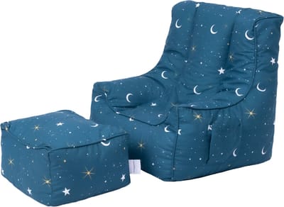Zitzak Kind - Kinderen Bean Bag Stoel met Voetenbankje - Zachte Kinderfauteuil - Zitzak voor kinderen - Zitzak kids Stoel