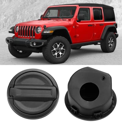 Accessoire de Couvercle de Bouchon d'Huile de Réservoir d'Essence Convient pour Jeep Wrangler JL 2018 + red