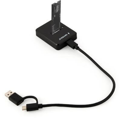 Gembird DD-U3M2 - SSD docking station - M.2 Card (PCIe NVMe & SATA) - USB 3.2 (Gen 2)