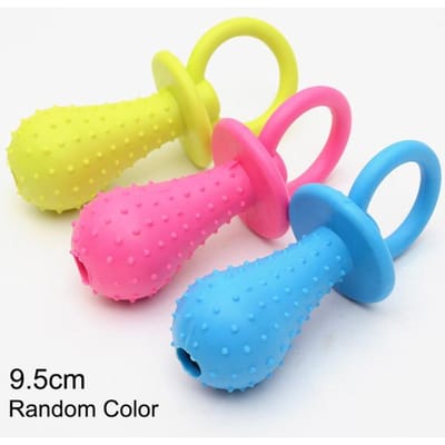 Honden Kauwspeeltje Zacht Rubber Bijtbestendig Botvorm Tandenknarsen Kauwspeeltjes voor Kleine Honden Training Huisdierbenodigdheden Random Color pink