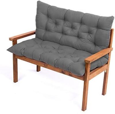 Tuinkussen Bank - Kussen voor Buitenbank - Ontspannen in de Tuin - Antislipbanden - 150x100x8cm - Grijs